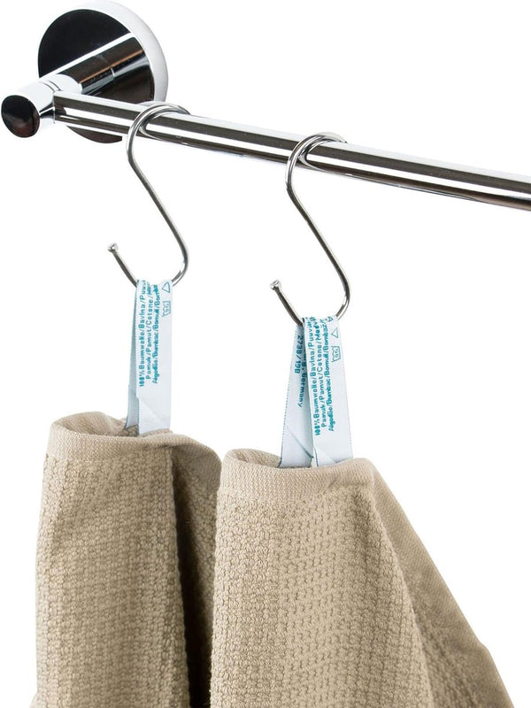 Set van 3 douchehanddoeken wafelpique, 100% katoen, 70x140 cm, cappuccino