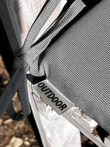 Bankkussen, voor binnen en buiten, 120 x 40 x 4 cm, geverfd garen, waterafstotend, taupegrijs