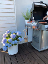 Set van 4 bloempotonderzetters - kleur: zwart - rond - 27 cm diameter - bloempot onderzetter - gerecycled materiaal