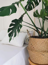 Natuurmand, zeegras, opbergmand, bloempot, geweven, wasmand met handvat, opvouwbare buikmand, speelgoed opslag