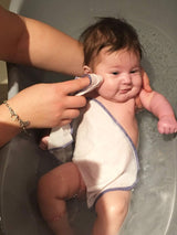 Set van 10 flanellen washandjes, 100% katoen, 25 x 25 cm, wit