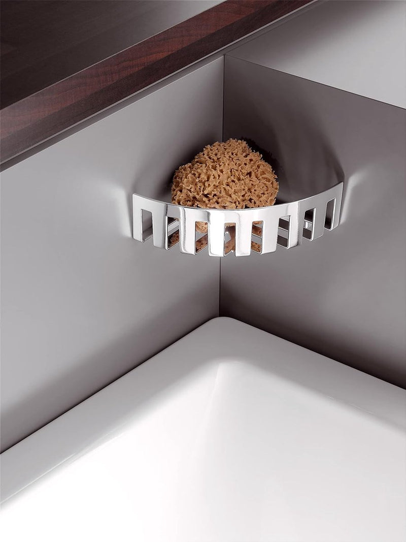 Hoekwandmand om te schroeven, mand apart afneembaar, hoogwaardige doucheplank van metaal, douchemand voor badkameraccessoires, chroomkleurig