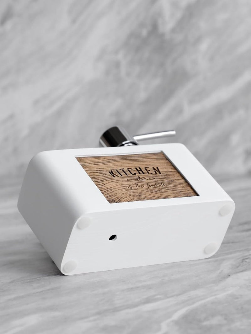 Afwasmiddeldispenser keukenzeepdispenser 14,5 x 6 x 13 cm spoelbakorganizer wit keukenzeepdispenser spoelbakorganizer keukenorganizer (wit)