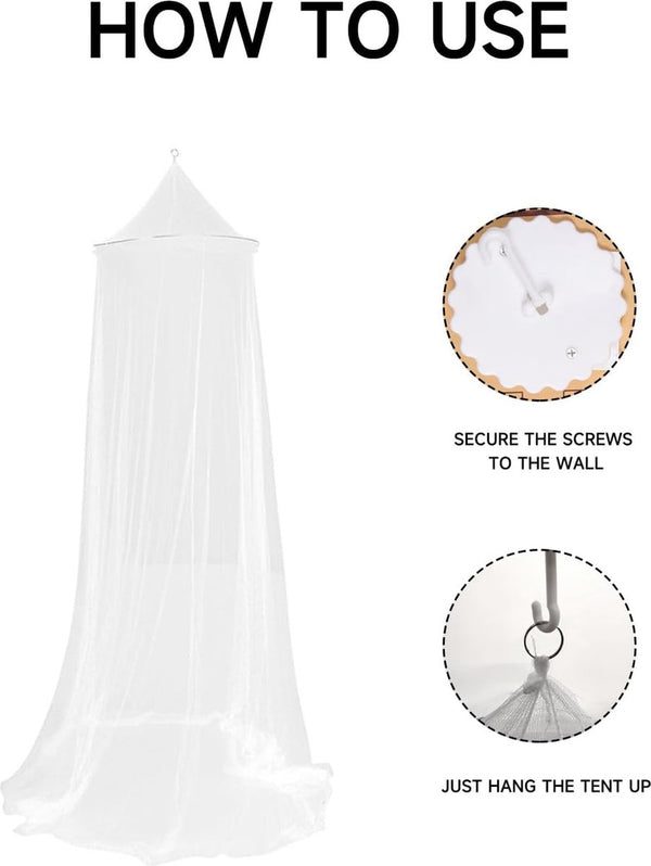 Klamboe met haken, eenpersoonsbed, tweepersoonsbed, kinderbed, muggennet, sprei, fijnmazig muggennet, familiebaldakijn, muggennet voor op reis