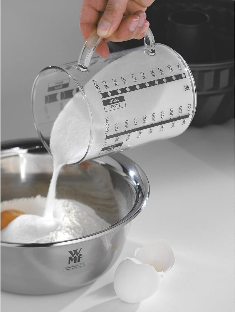 Snijplank Touch zwart 32 x 20 cm rechthoekig van kunststof sapgroeven vaatwasmachinebestendig eenvoudige reiniging & maatbeker 1 l Gourmet van hittebestendig glas