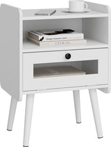 Nachtkastje Witte Bijzettafel Nachtkastje Moderne Bijzettafels Slaapkamer Nachtkastje Lades Bijzettafel Voor Slaapkamer, Woonkamer