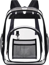 Transparante pvc-schoolrugzak, transparante rugzak, transparante boekentas voor werk en reizen, ideaal voor dagelijks gebruik, school en reizen