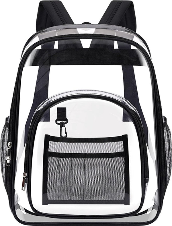 Transparante pvc-schoolrugzak, transparante rugzak, transparante boekentas voor werk en reizen, ideaal voor dagelijks gebruik, school en reizen