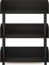 Turn-N-Tube 3-laags gereedschapsloze vrijstaande multifunctionele displaystandaard, espresso