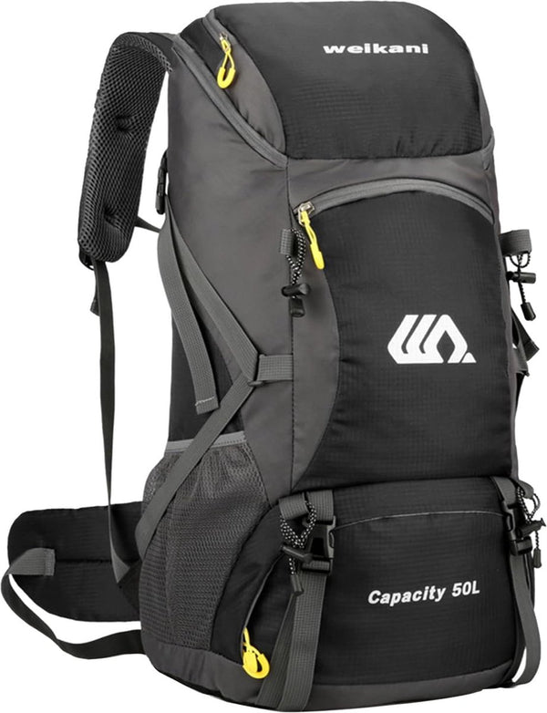 Wandelrugzak, 50 l, waterdichte lichte trekkingrugzak, outdoor, reisrugzak, wandelen, grote rugzak voor bergbeklimmen, kamperen, reizen, sport