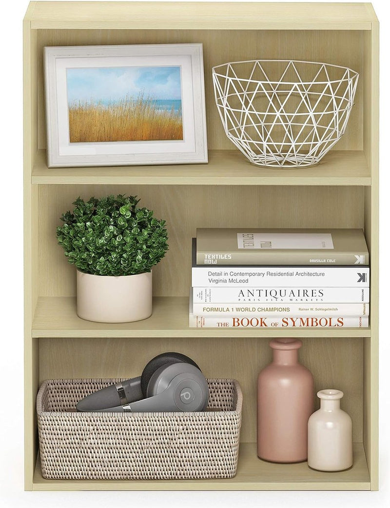 Pasir 3-laags open plank, boekenkasten, stoombeuken, 57,7 (breedte) x 80 (hoogte) x 24,1 (diepte) cm