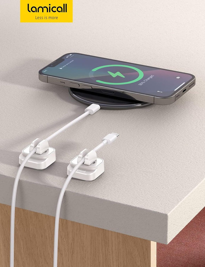 Set van 10 kabelclips kabelhouder, kabelorganizer - verstelbare kabelbeheerhouder voor bureau, stroomkabel, microkabel, USB C-oplaadkabel, HDMI-kabel, audiokabel, oplaadkabel, enz.