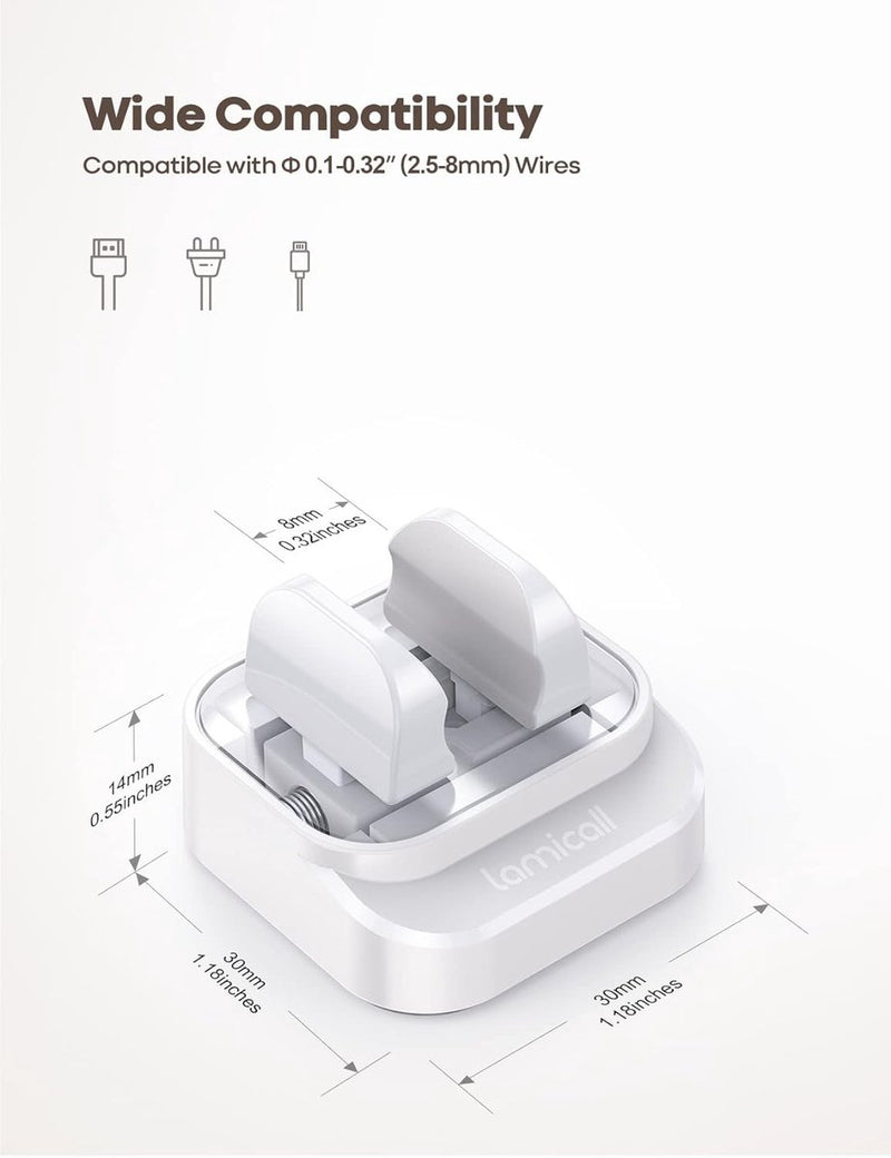 Set van 10 kabelclips kabelhouder, kabelorganizer - verstelbare kabelbeheerhouder voor bureau, stroomkabel, microkabel, USB C-oplaadkabel, HDMI-kabel, audiokabel, oplaadkabel, enz.