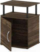 Utility Design bijzettafel, nachtkastje, Columbia walnoot/zwart, 48 (B) x 61,2 (H) x 39,4 (D) cm