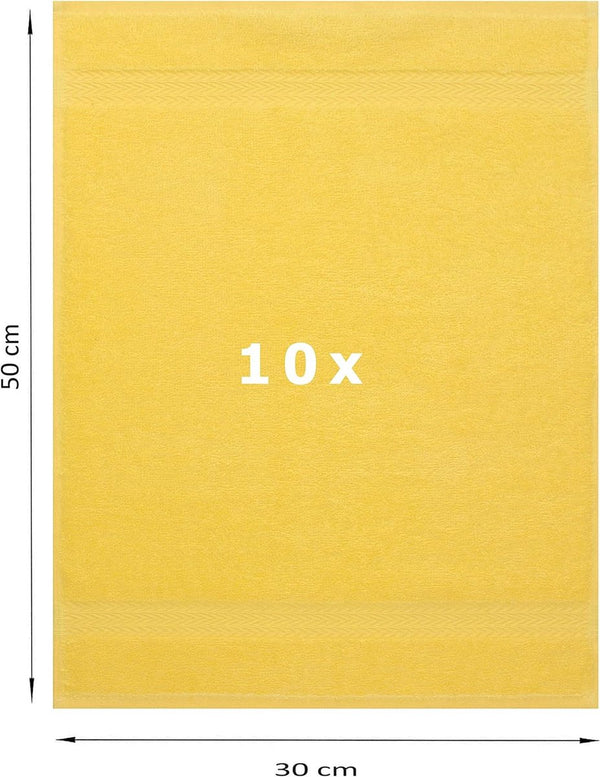 Set van 10 hoogwaardige gastendoekjes, gezichtsdoekenset, handdoekenset, handhanddoeken, 30 x 50 cm