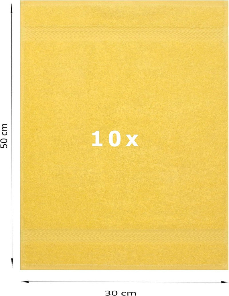 Set van 10 hoogwaardige gastendoekjes, gezichtsdoekenset, handdoekenset, handhanddoeken, 30 x 50 cm