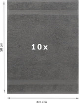 Set van 10 hoogwaardige gastendoekjes, gezichtsdoekenset, handdoekenset, handhanddoeken, 30 x 50 cm