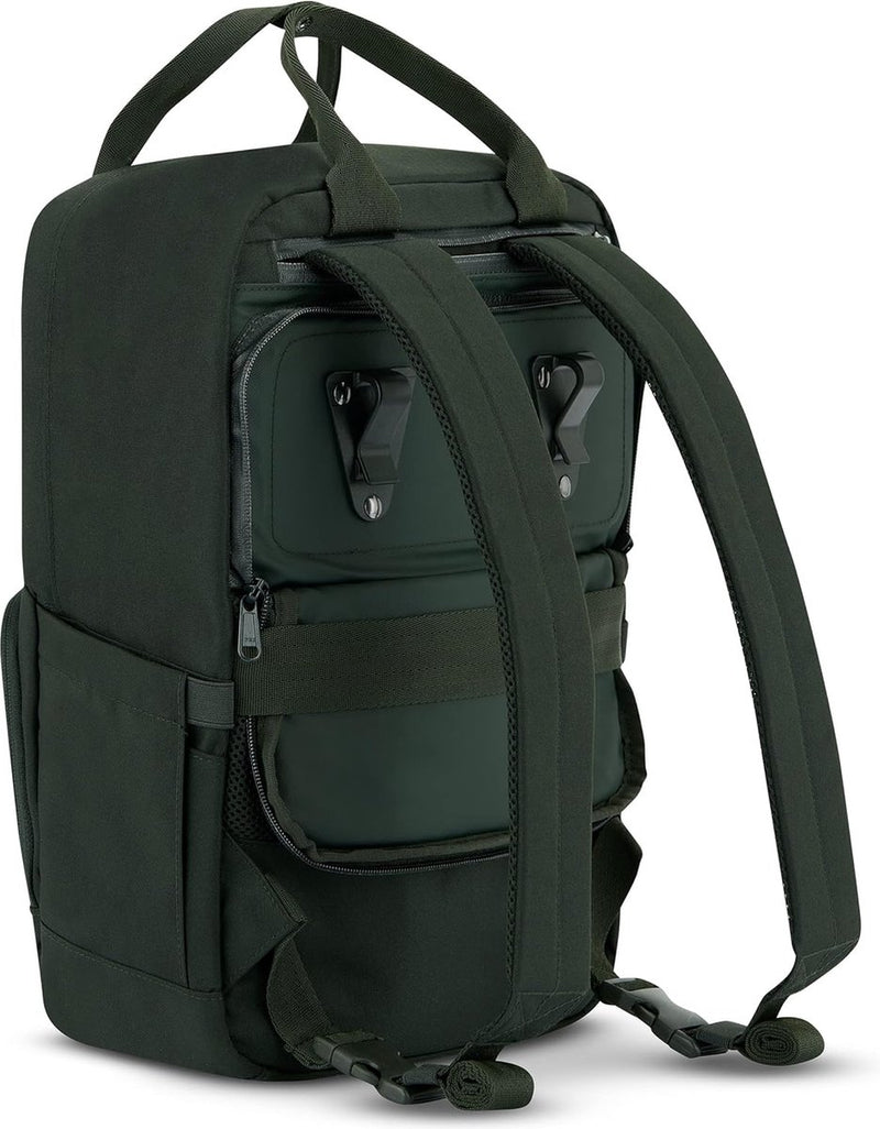 Fietstassen voor bagagedrager dames en heren, groen, fiets, 2 in 1 fietstas, rugzak en bagagedragertas, waterafstotend