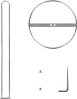 Keukenrolhouder staand, , keukenrolhouder voor standaard en grote rollen, voor keuken- en eettafelwerkblad (zilver)