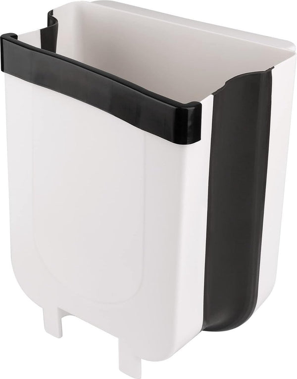 Opvouwbare vuilnisemmer, 9 liter, hangende plastic afvalemmer voor keuken, auto, badkamer, woonkamer, slaapkamer