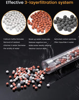 Douchekop met slang 1,5 m Hogedrukdouchekop Zwart met filter Antikalksproeiers Economy douchekop 6 modi Waterbesparende douchekop Douchekop Douche met douchefilter Gratis douche