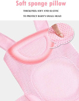 Babybadmat, badzitje voor baby's, babybadmat, met mesh, verstelbaar, antislip met veiligheidsgordel, babybadmat, babybadmat, babybadmat voor pasgeborenen peuters