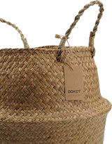 Natuurmand, zeegras, opbergmand, bloempot, geweven, wasmand met handvat, opvouwbare buikmand, speelgoed opslag