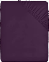 Hoeslaken 180x200cm - lila - geborsteld polyester microvezel hoeslaken - 35 cm diepe zak