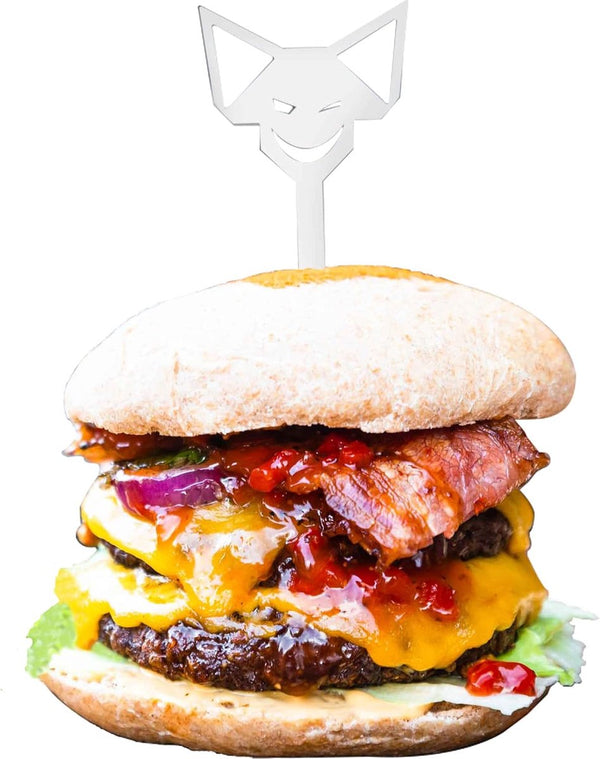 Burgerspiesen 6 stuks | Grillaccessoires van roestvrij staal | Made in Germany