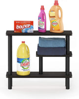 ruimtebesparend opbergrek, hout, espresso/zwart, 14,5 x 53 x 46,61 cm