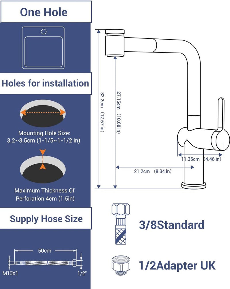Kraan keuken, zwart, keukenkraan, zwart, uittrekbaar, hoge druk, 360 graden draaibaar, spoelbakarmatuur met 2 straalsoorten, mengkraan voor keuken, keukenarmatuur, L-vormig, zwart