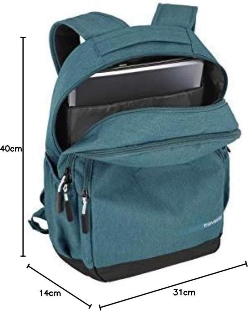 Handbagage-rugzak maat M, voldoet aan IATA-normen voor handbagage, bagage-serie Kick Off: praktische rugzak voor vakantie en sport, 006917, 40 cm, 17 liter, petrol, Rucksack M (40 cm/17 Liter)
