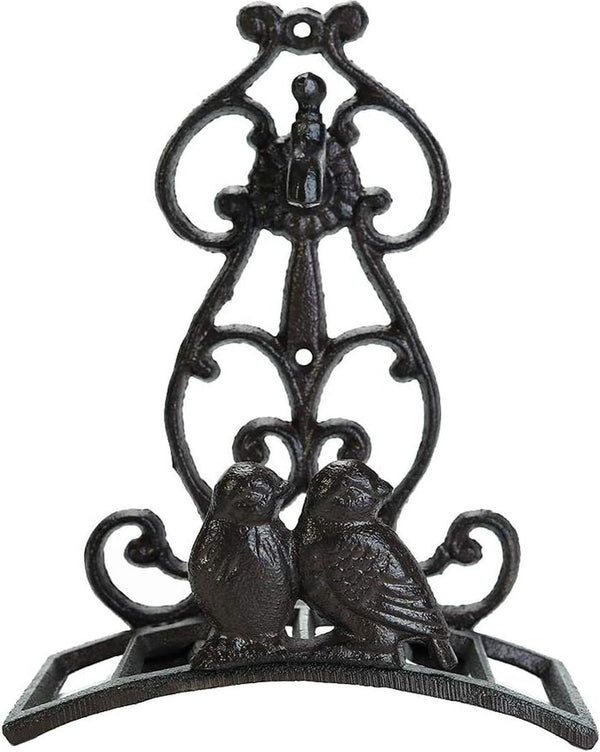 Gietijzeren tuinslanghouder - Waterslanghanger Wandmontage - Decoratief slangenrek voor binnen en buiten. Mooi vogelkraanslangrek