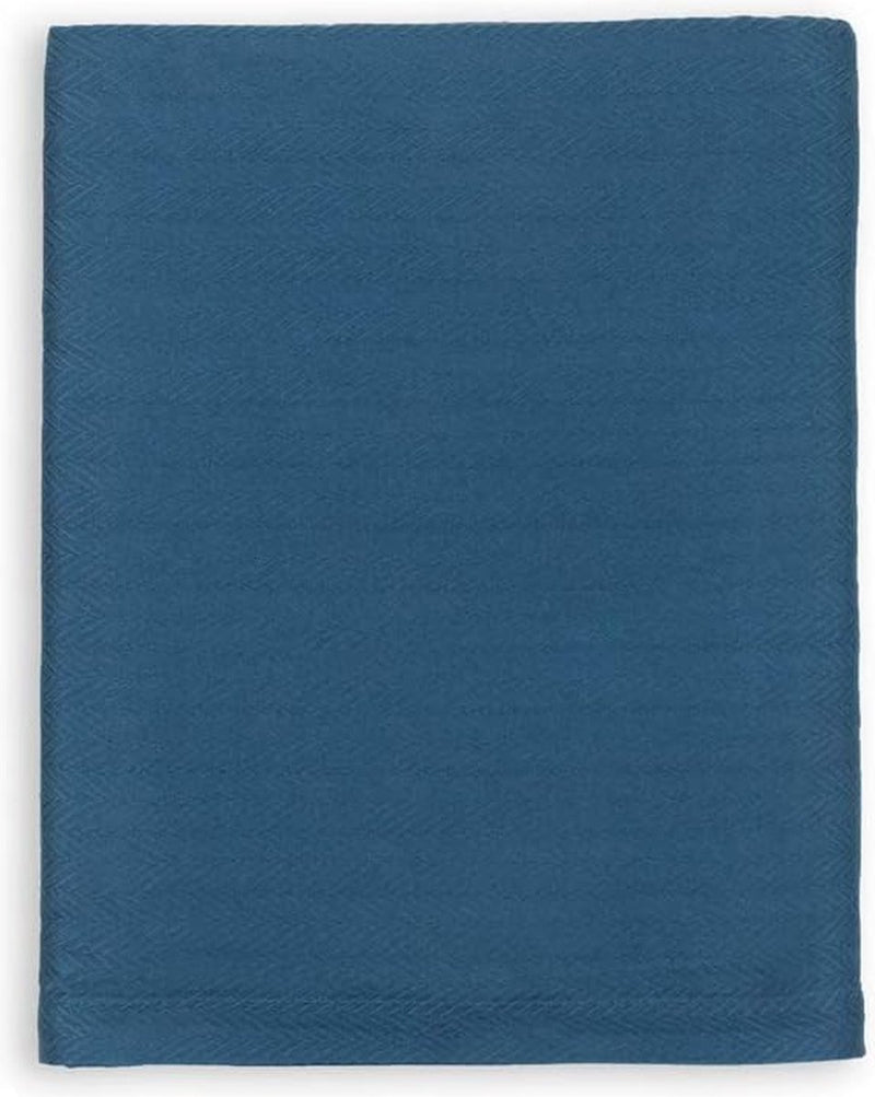 Originele sprei, tijdloos visgraatdesign, 150 x 220 cm, verrekijker, 100% biologisch katoen, zomerdeken, bankdeken, katoenen deken, bedsprei