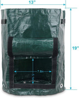 Aardappelkweekzak, 35 x 45 cm, duurzame stof, 10 liter plantenpotten met klep en handvat, 55 liter, 2 stuks