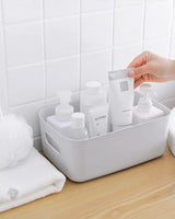 Opbergmanden, kunststof, groot formaat, 30 x 20 x 12 cm, kleurrijke kastorganizer, keuken, stapelbaar met handgrepen, manden, opslag, keukenkast, organizer, box, kast, mand, opslag