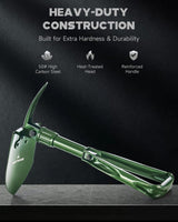 Opvouwbare schep, multifunctionele klapschep, tuinschep, campingschep, plantenschep, handschep, van koolstofstaal, sneeuwschoppen voor tuin, outdoor, groen