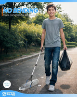 Kindervuilnistang 26" aluminium vuilnistang, roterende vuilnisgrijper, antislip rubberen grijper, opvouwbare vuilnistang voor kinderen, lange grijparm, grijphulp voor mensen met een handicap