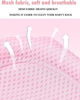 Babybadmat, badzitje voor baby's, babybadmat, met mesh, verstelbaar, antislip met veiligheidsgordel, babybadmat, babybadmat, babybadmat voor pasgeborenen peuters