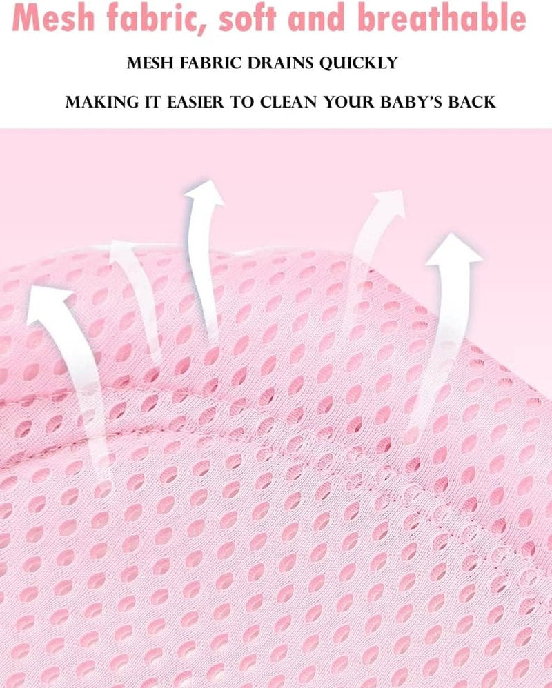 Babybadmat, badzitje voor baby's, babybadmat, met mesh, verstelbaar, antislip met veiligheidsgordel, babybadmat, babybadmat, babybadmat voor pasgeborenen peuters