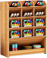 Pennenhouder opbergdoos van hout, multifunctionele bureau-organizer voor thuis, kantoor en op school., kersen
