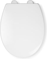 Antibacteriële toiletbril met softclose-mechanisme en snelsluiting, kunststof, wit, one size