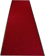Vloerloper, 90 x 300 cm, antislip, voetmat, vuilloper met antislip achterkant, vuilmat, ingangsmat, deurmat, tapijtloper voor ruimtes, gangen, entrees, rood