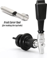 Watermeloen tapdispenserset, fruitvat en boorgereedschap, ideaal voor pompoen, feest, drankjes, ananas, ijsthee, alcohol, drankjes, cocktails, sap, doe-het-zelf-tap