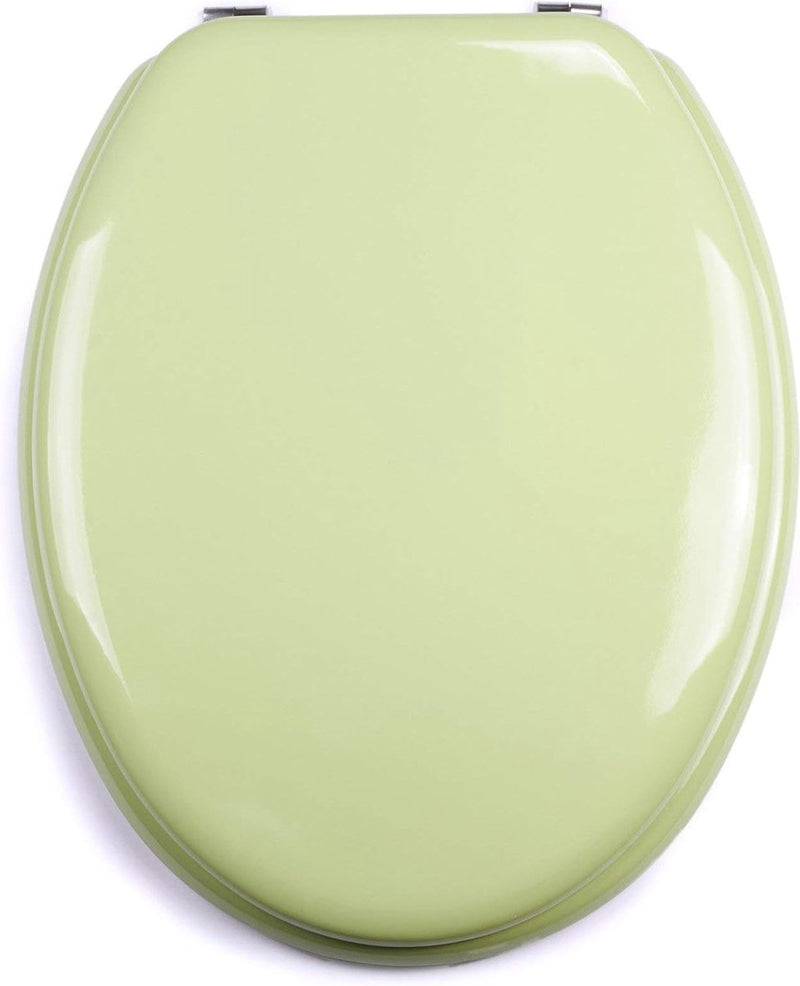 Toiletbril, mdf, amandelgroen., 30 x 20 x 15 cm