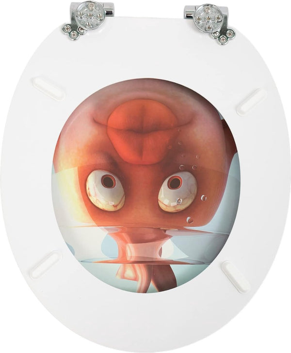 Wc-bril met softclosemechanisme, houten toiletdeksel, stabiele kwaliteit, eenvoudige reiniging