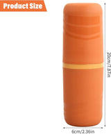 3 stuks tandenborsteletui, reisetui, draagbare tandenborstelhouder, kunststof tandenborstelbeker, waterdichte mondspoelbeker voor reizen, camping, school, groen/blauw/oranje, Meerkleurig