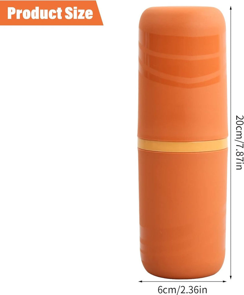 3 stuks tandenborsteletui, reisetui, draagbare tandenborstelhouder, kunststof tandenborstelbeker, waterdichte mondspoelbeker voor reizen, camping, school, groen/blauw/oranje, Meerkleurig